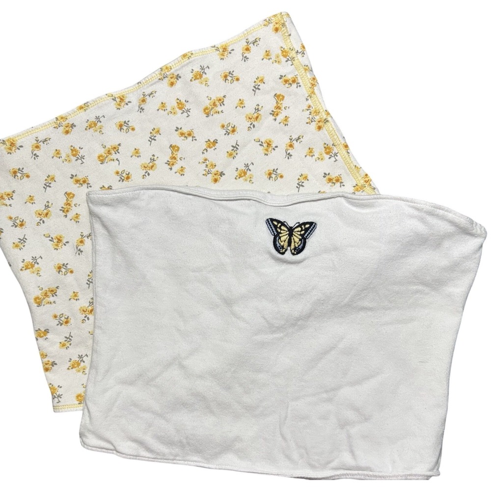 Vintage Y2K Holister Tube Top Bundle Size M‎  cottage core butterfly floral